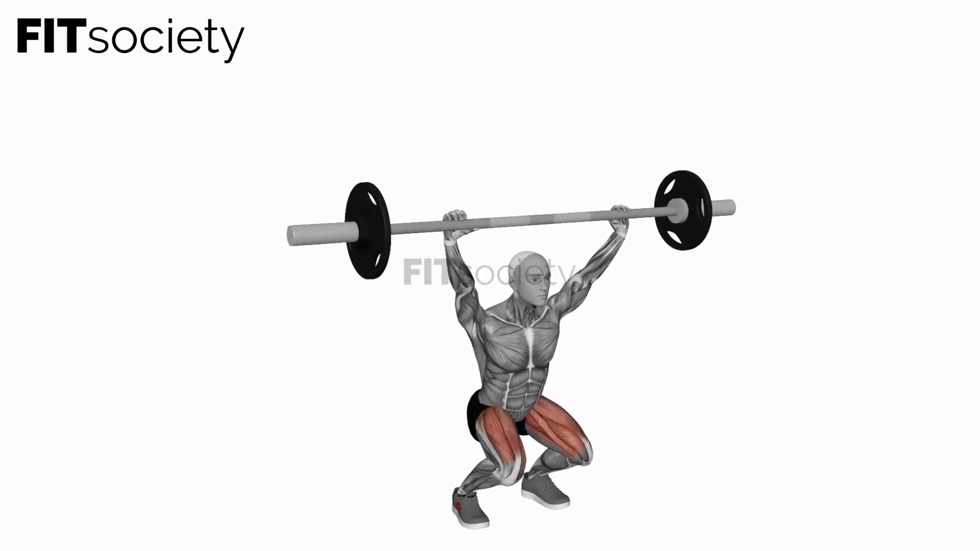Squat avec barre au-dessus de la tête