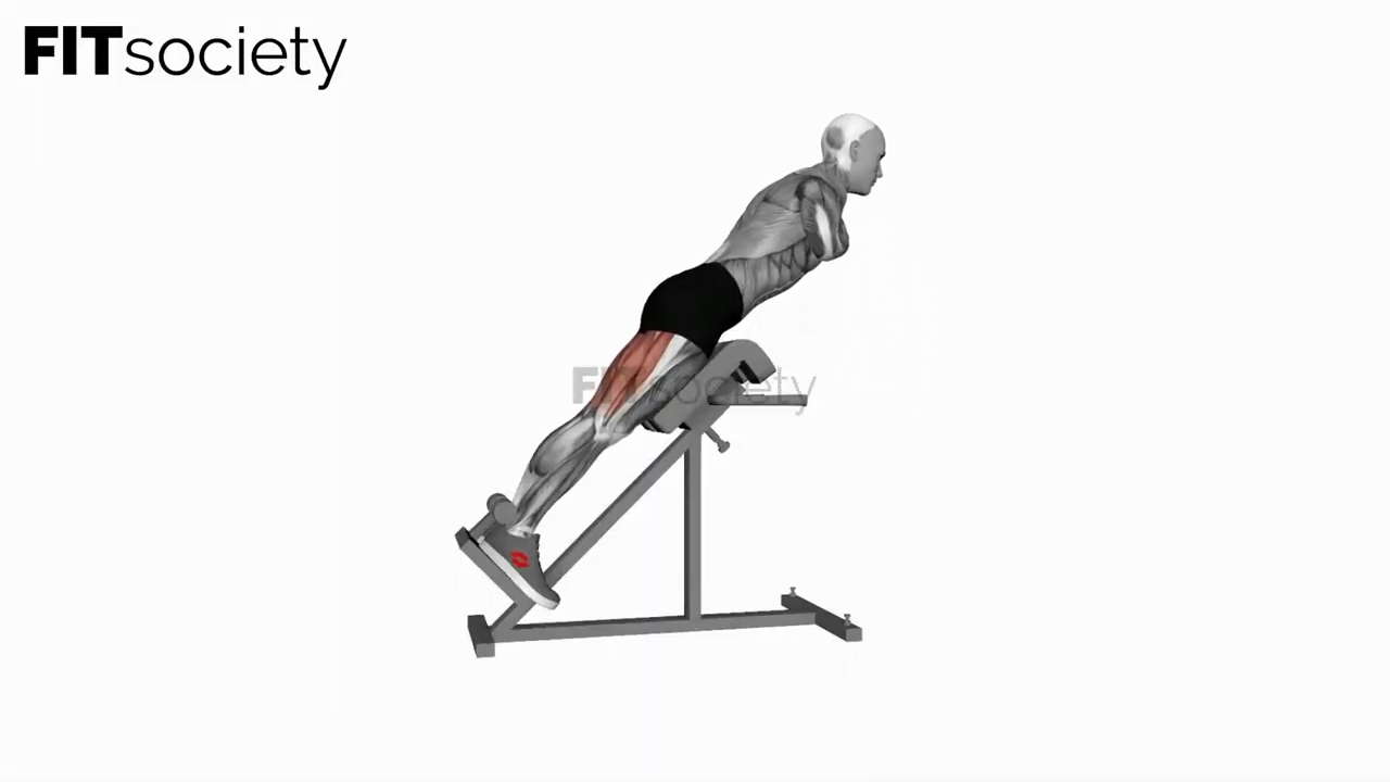 45-Degree Hyperextension with Arms to Chest