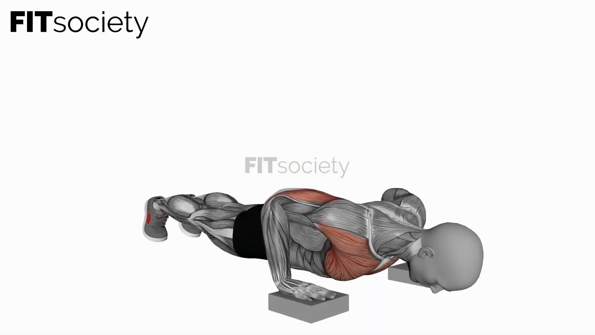 Flexiones con los pies elevados