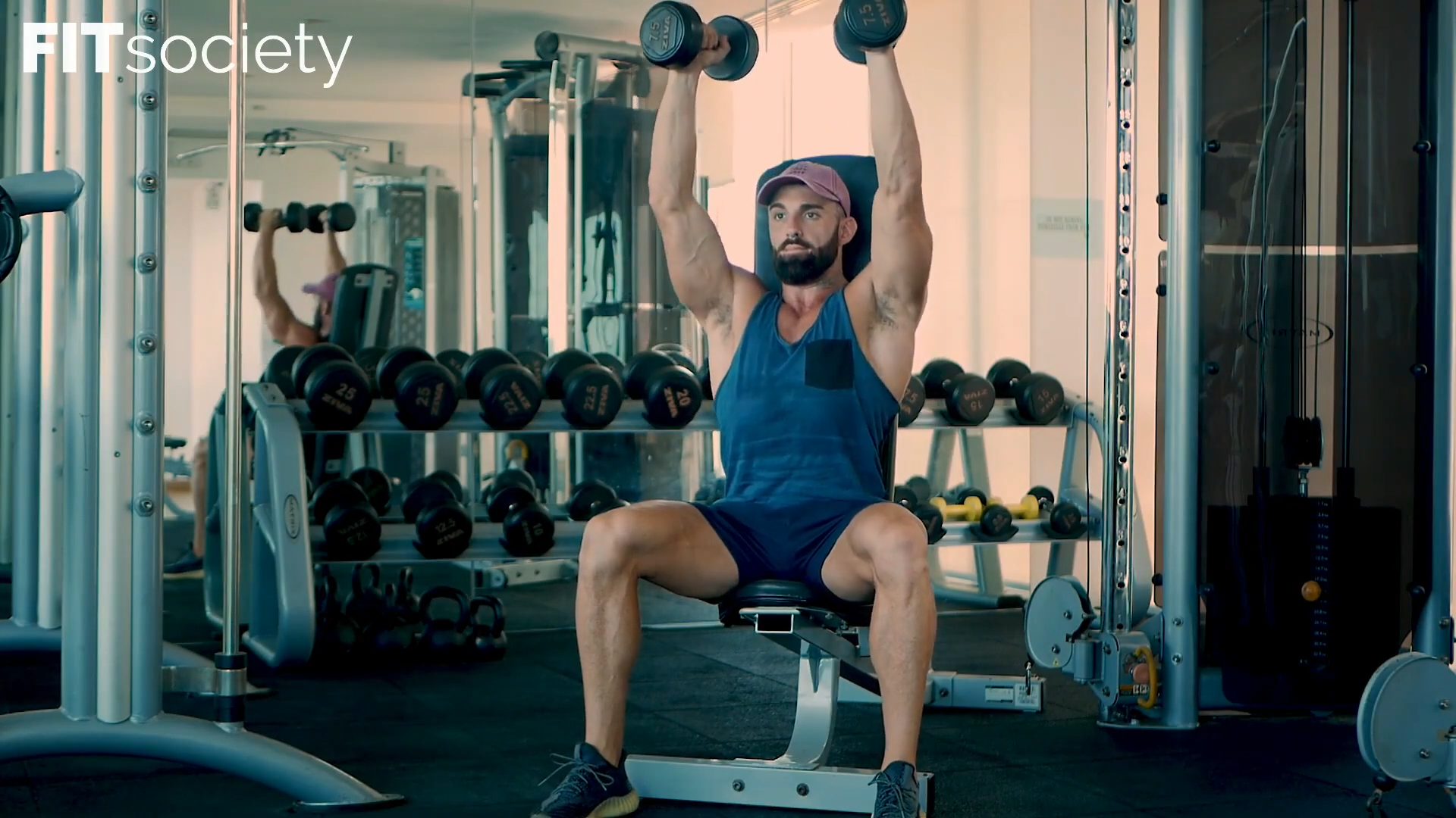 Dumbbell Front & Side Press Superset