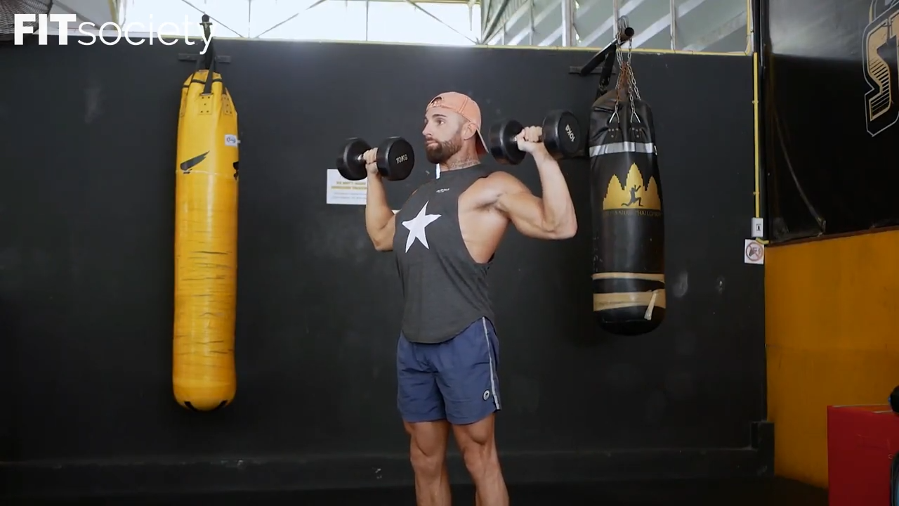 Standing Dumbbell Shoulder Press