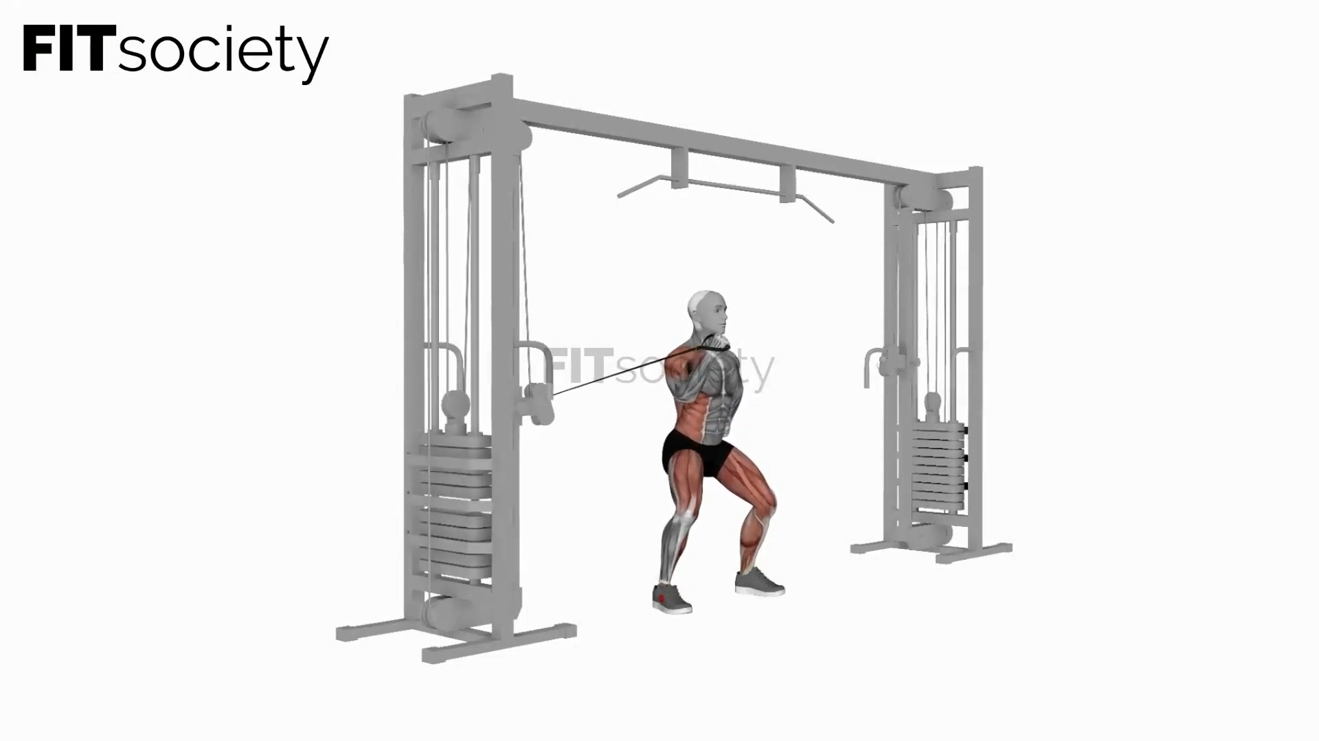 Cable Twisting Overhead Press