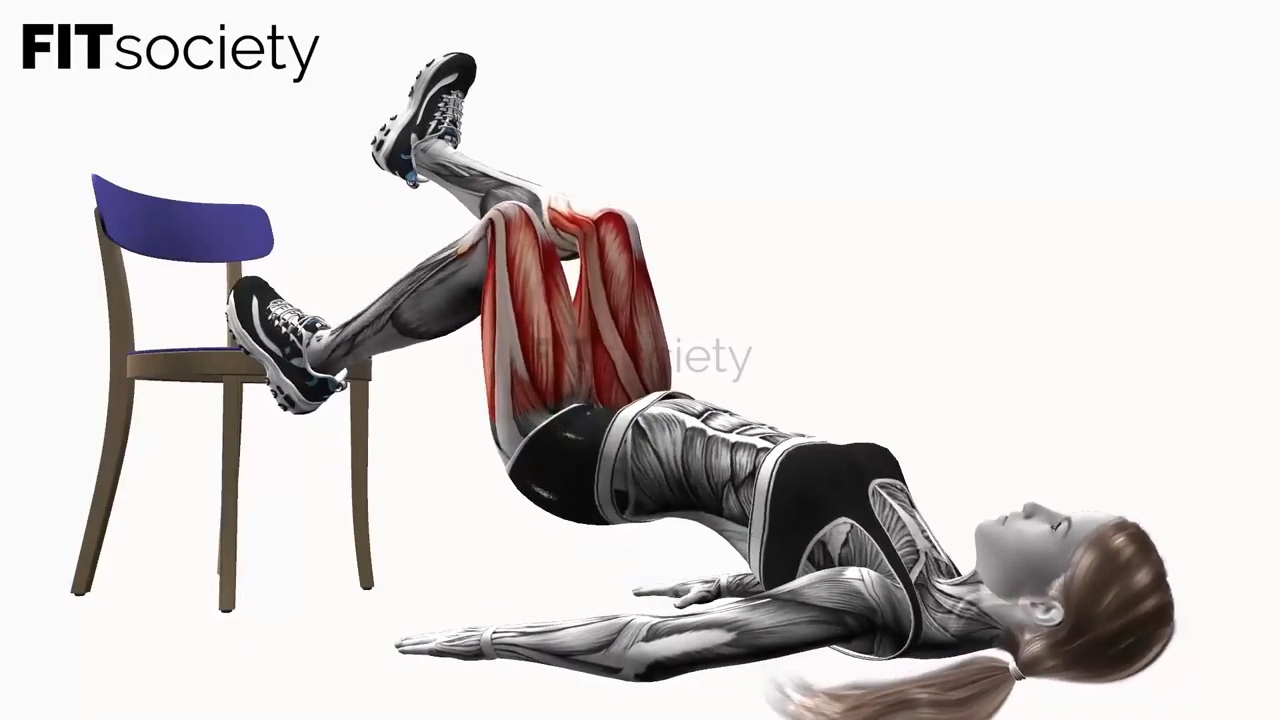 Chair Elevated Single Leg Glute Bridge