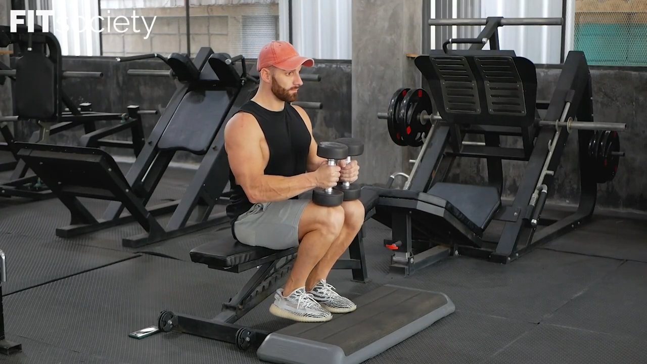 Seated Dumbbell Calf Raises