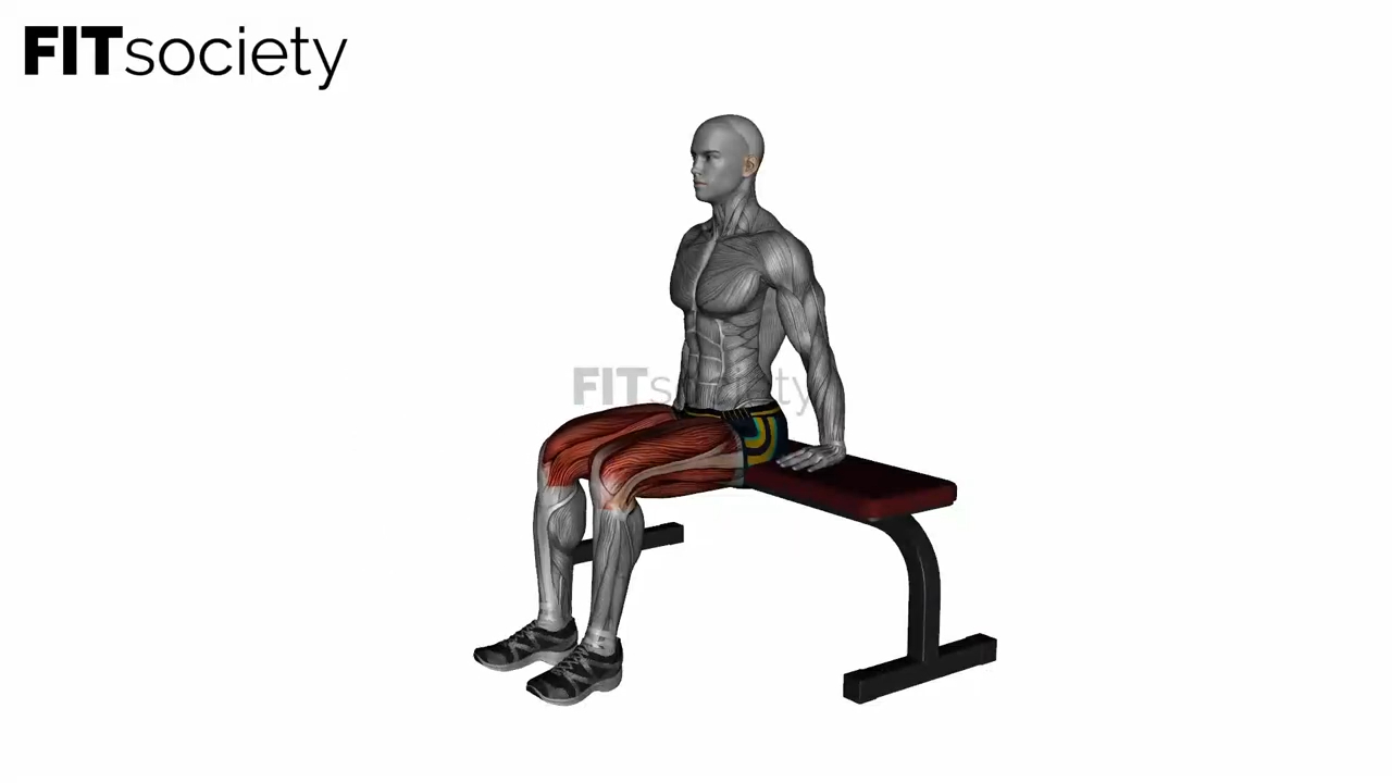 Leg Extended Stretch on Bench