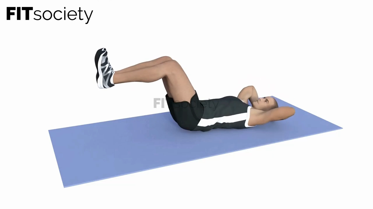 Abdominales con las rodillas flexionadas