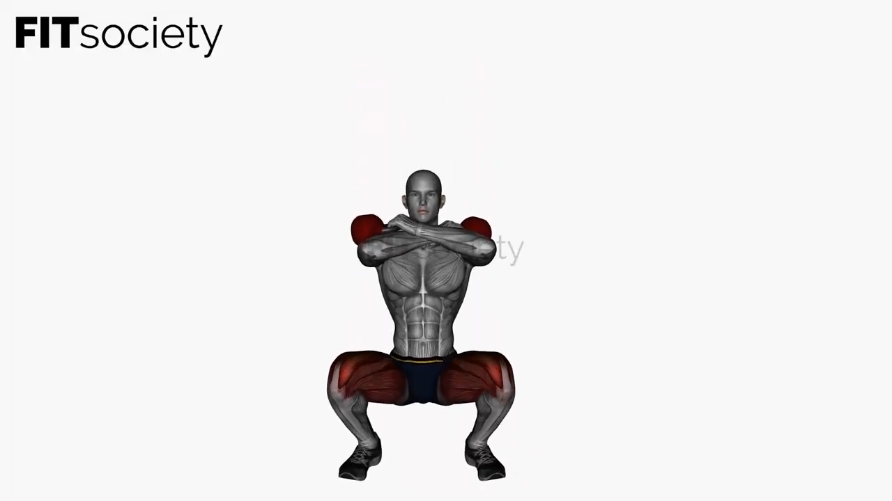 Kettlebell Front Squats Overhead