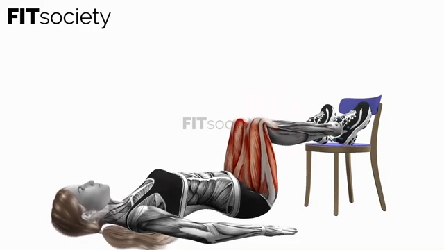 Chair Feet Elevated Glute Bridge