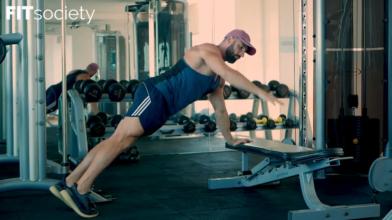Incline Push-Up Rotation