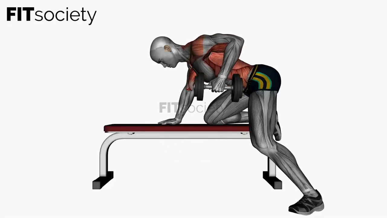 Single-Arm Bench Bent-Over Row