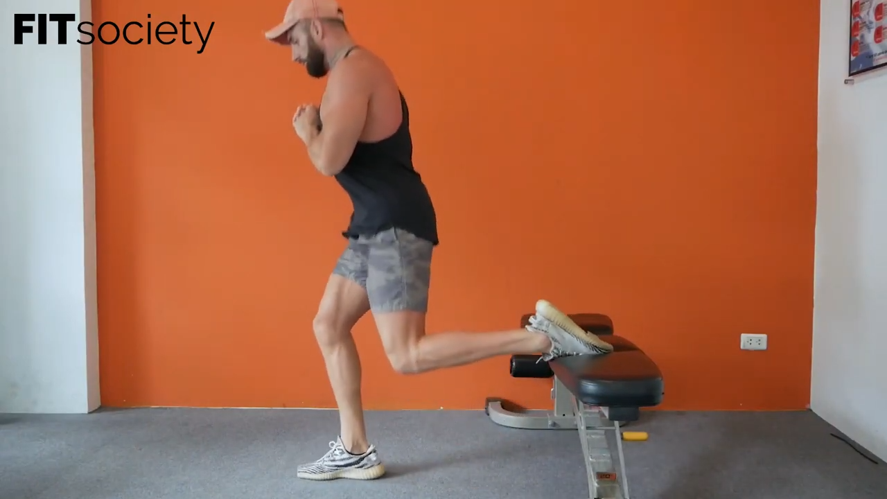 Explosive Bulgarian Split Jumps