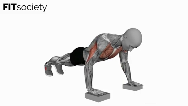 Flexiones con los pies elevados