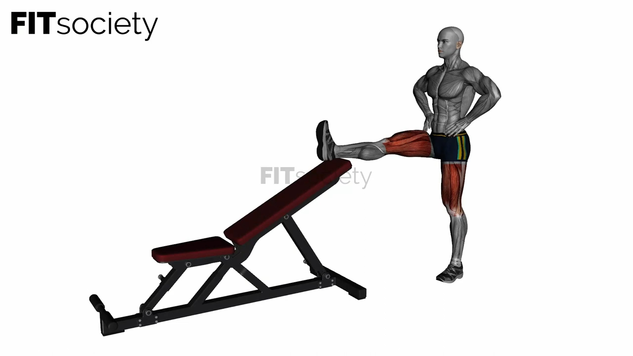 Standing Leg Elevated Hamstring Stretch