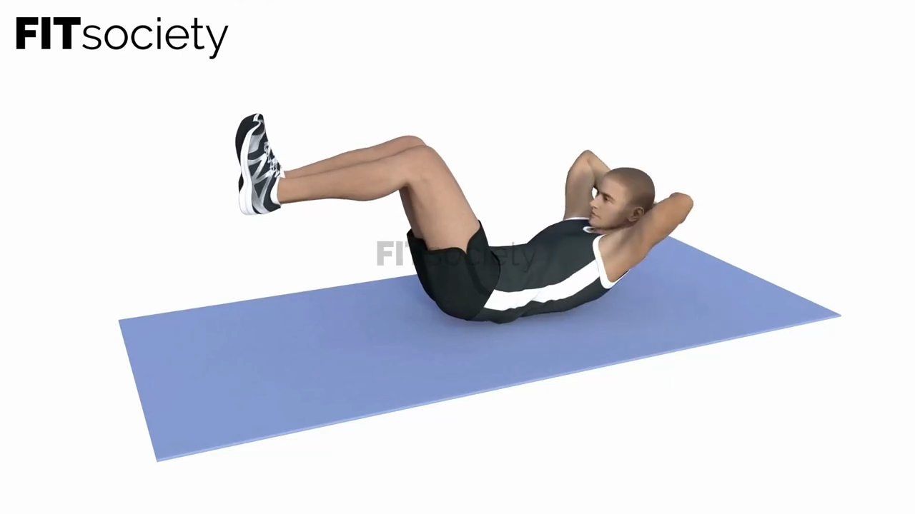 Abdominales con las rodillas flexionadas