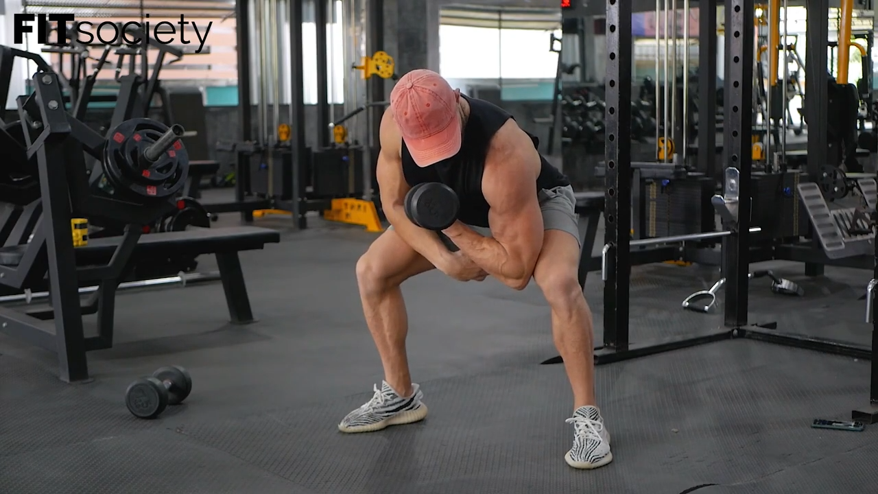 Curl Arnold con mancuernas