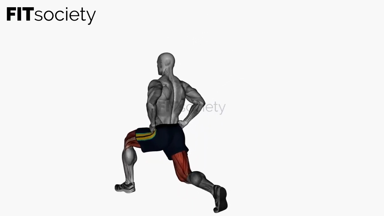 Lunges Same Leg Side View Bodyweight