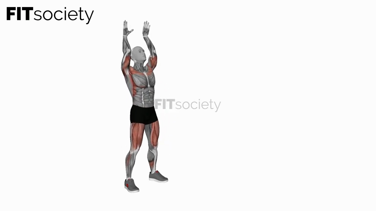 Bodyweight Full Squat With Overhead Press (Version 2)
