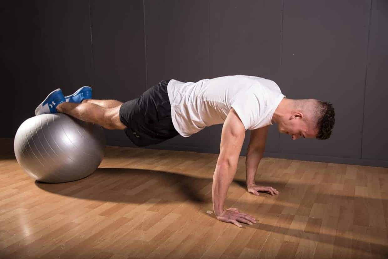Decline Push-Up on Stability Ball
