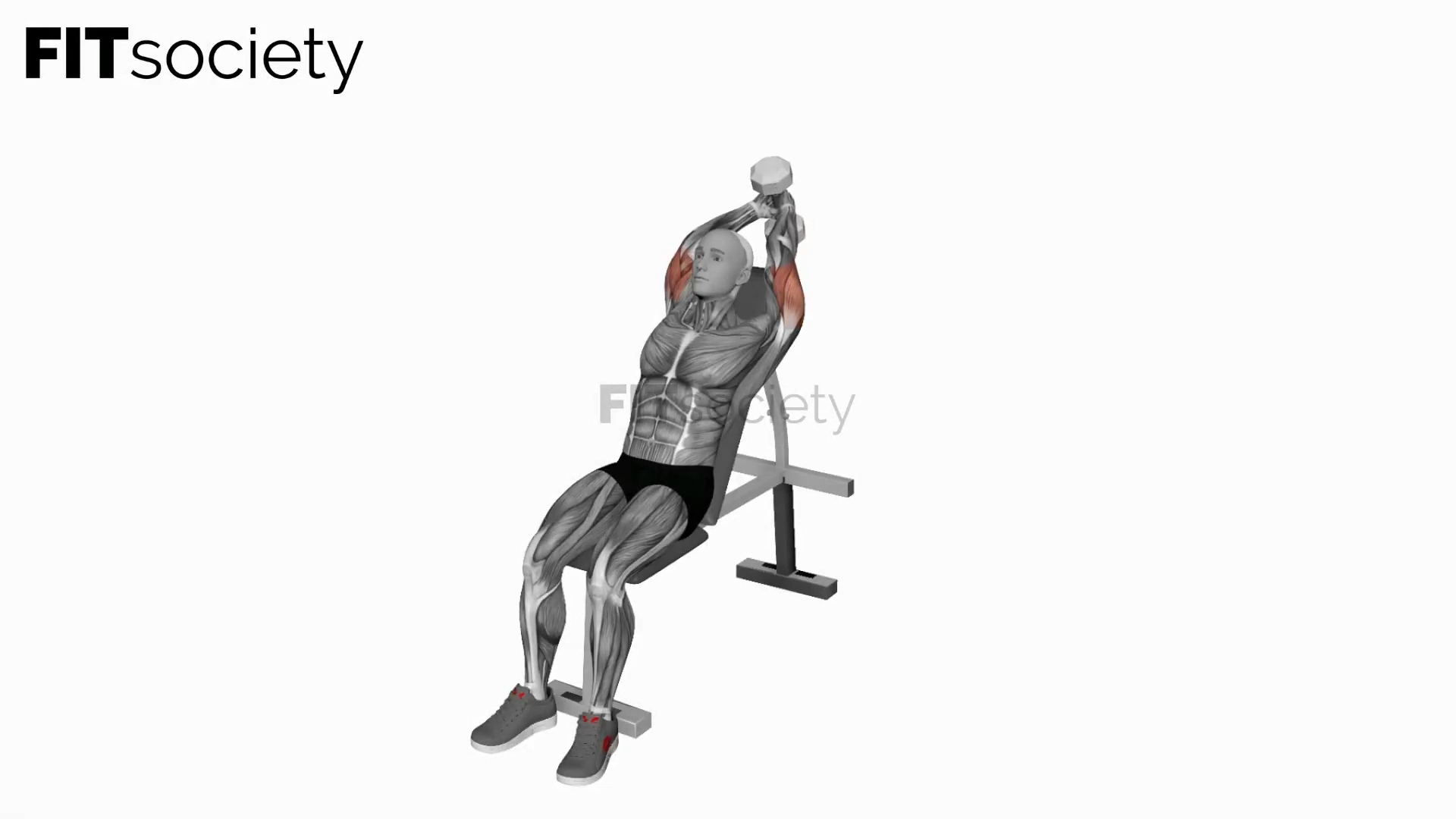 Dumbbell Incline Two-Arm Extension