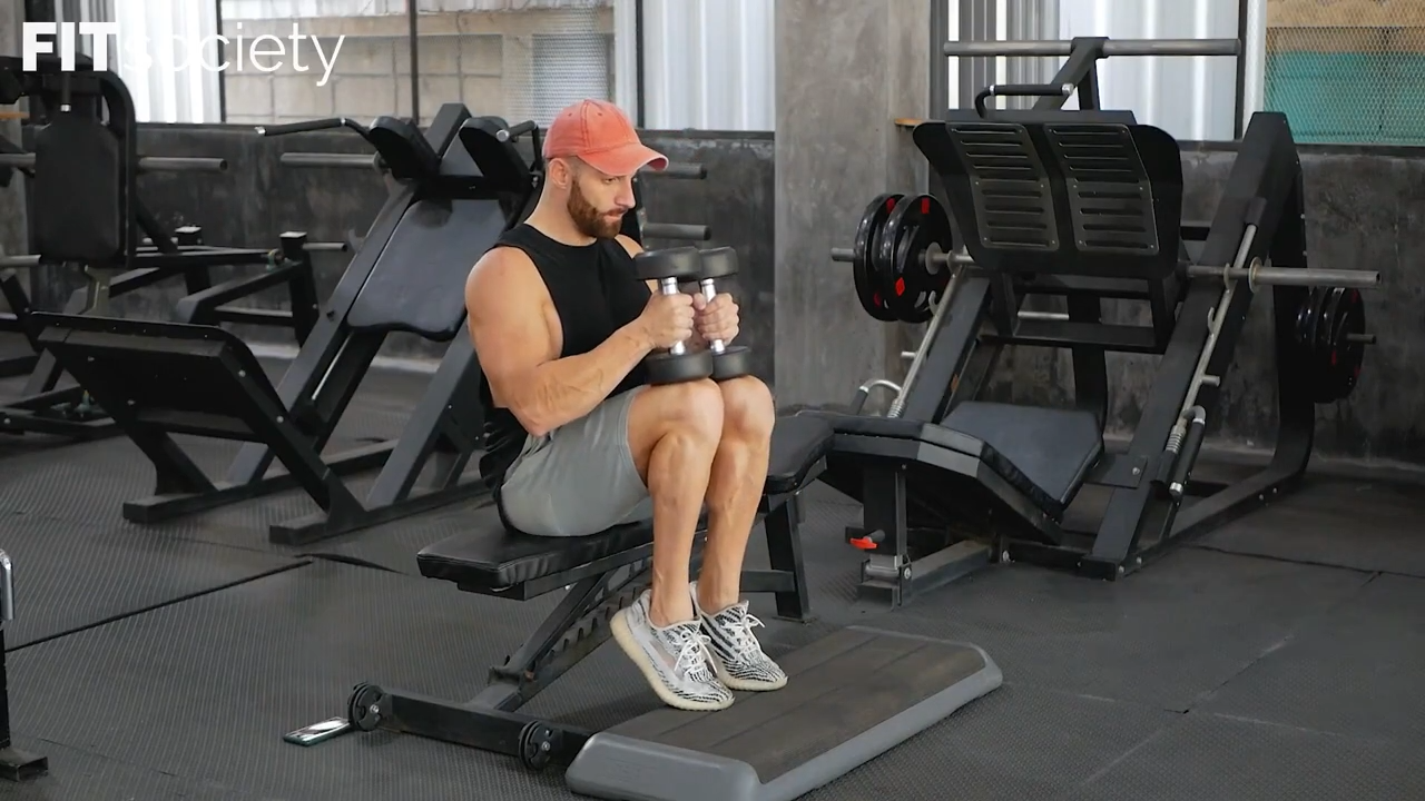 Seated Dumbbell Calf Raises