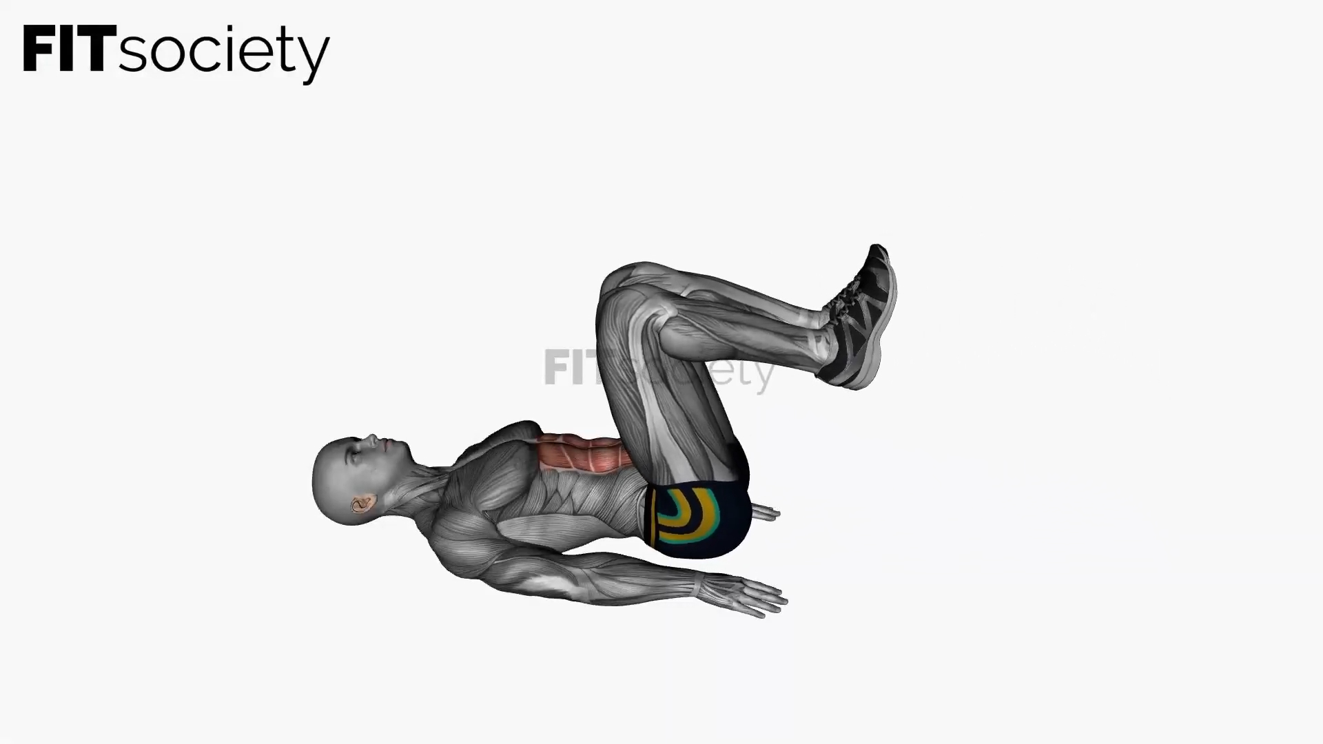 Reverse Crunch With Kick Out
