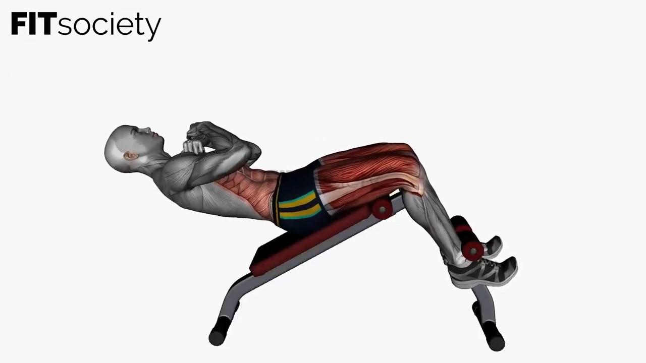 Decline Bench Oblique Crunches Bodyweight