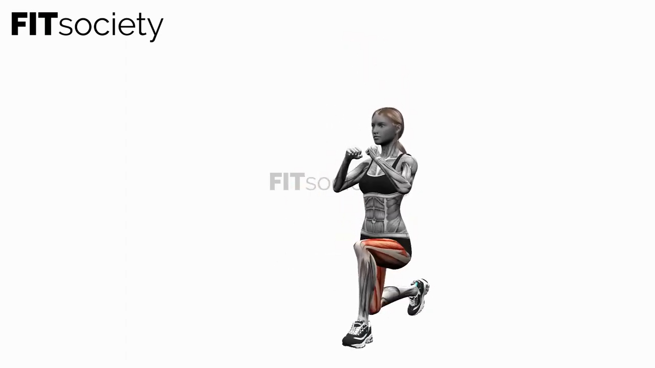 Lunge To Knee Drive Right Bodyweight