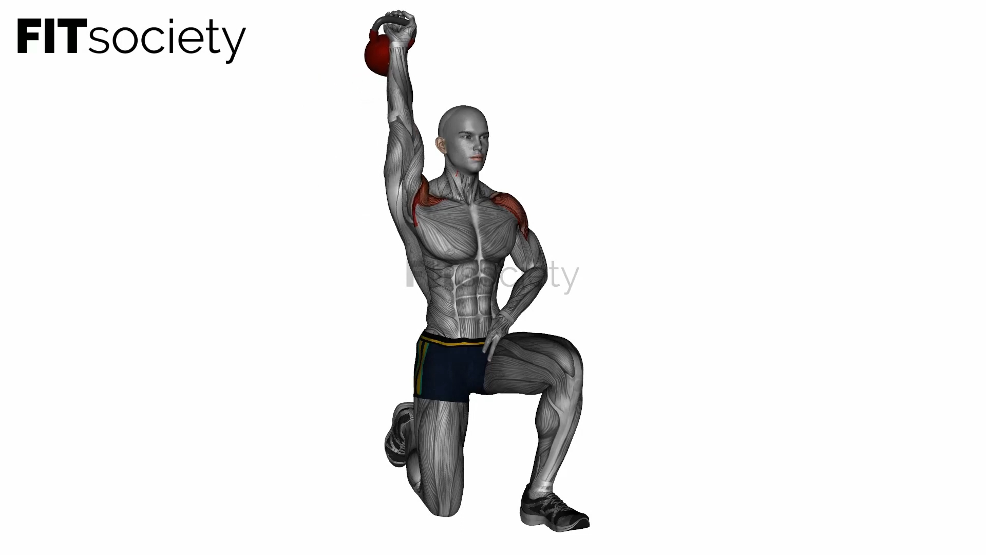 Halb kniendes Schulterdrücken mit der Kettlebell