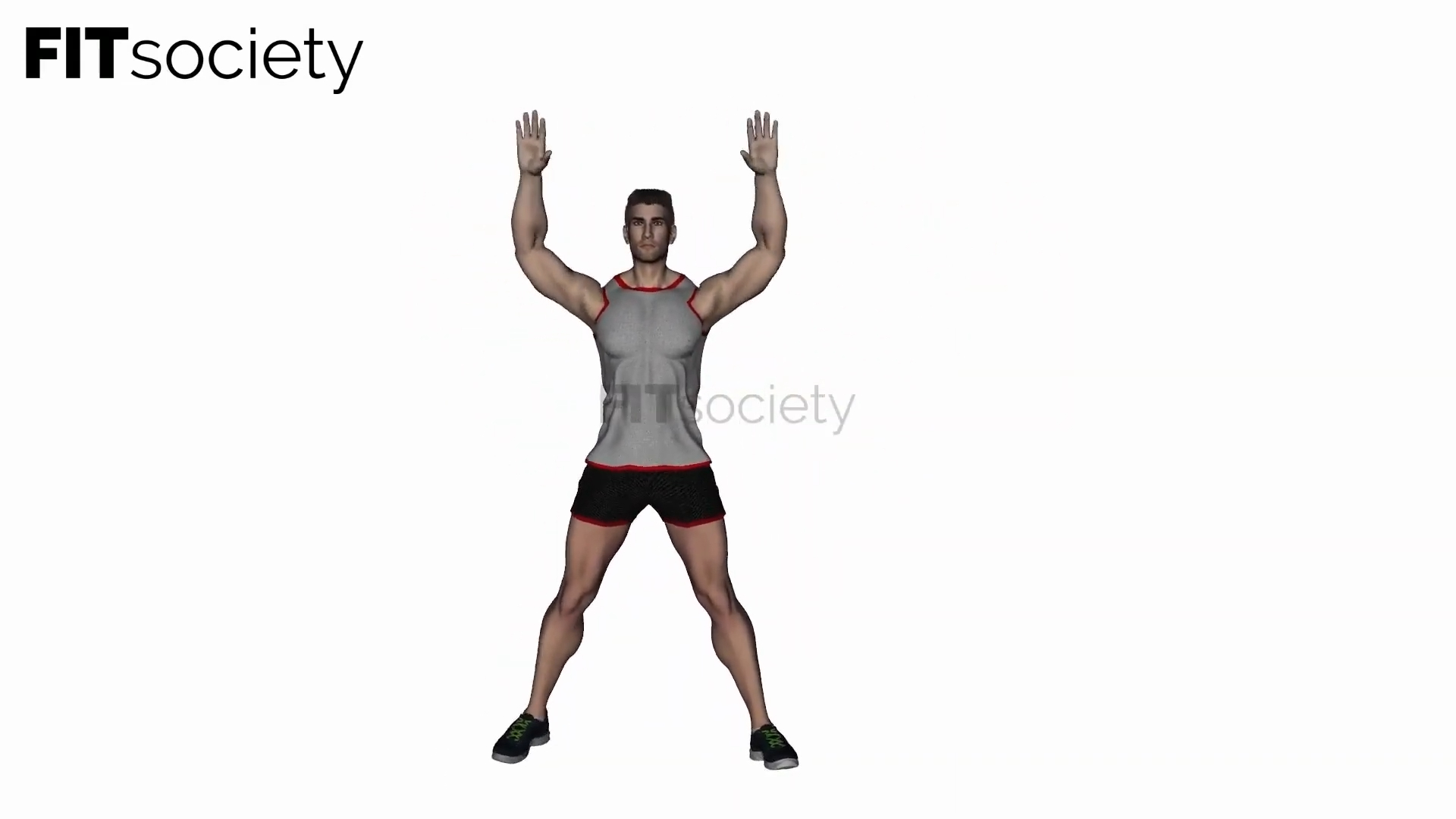 Jumping jacks avec pas alternés