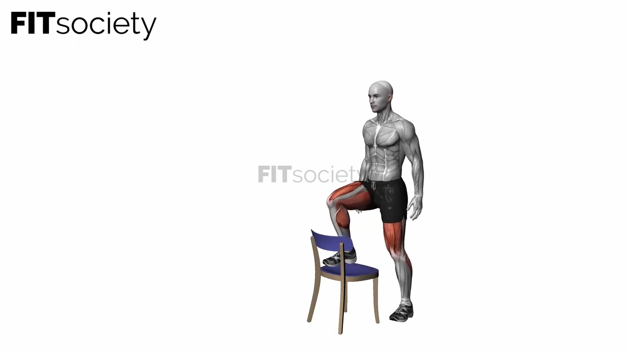 Montée sur chaise au poids du corps