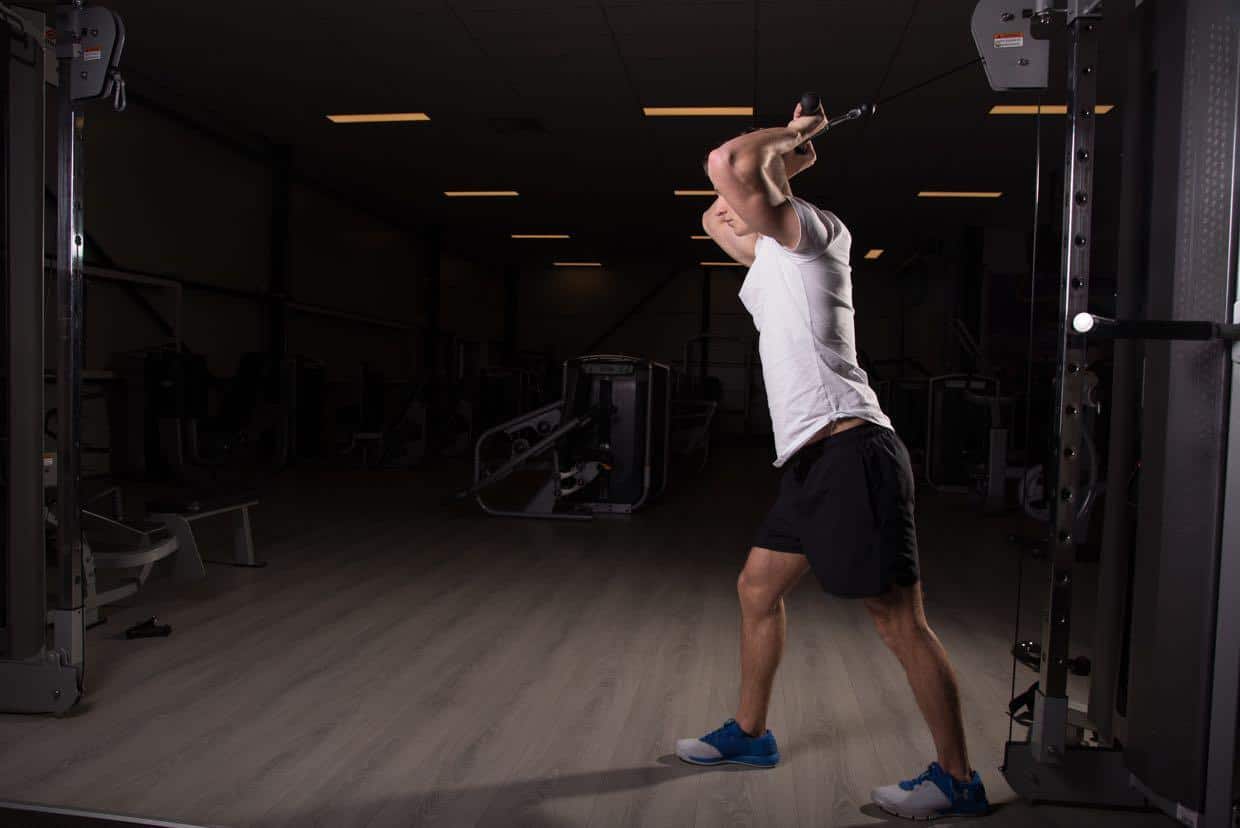Cable Forward Triceps Extensions