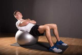 Crunch (On Stability Ball, Arms Crossed)
