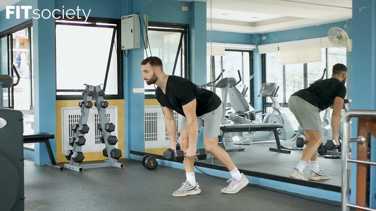 Dumbbell Staggered Stance Rdl