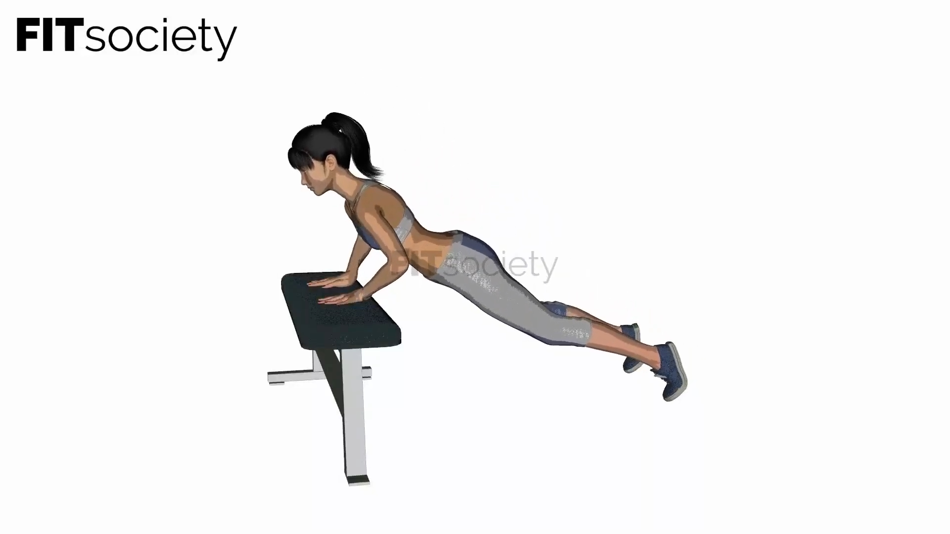 Incline Bench Push Up