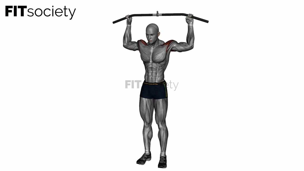 Front Shoulder Stretch With Bar