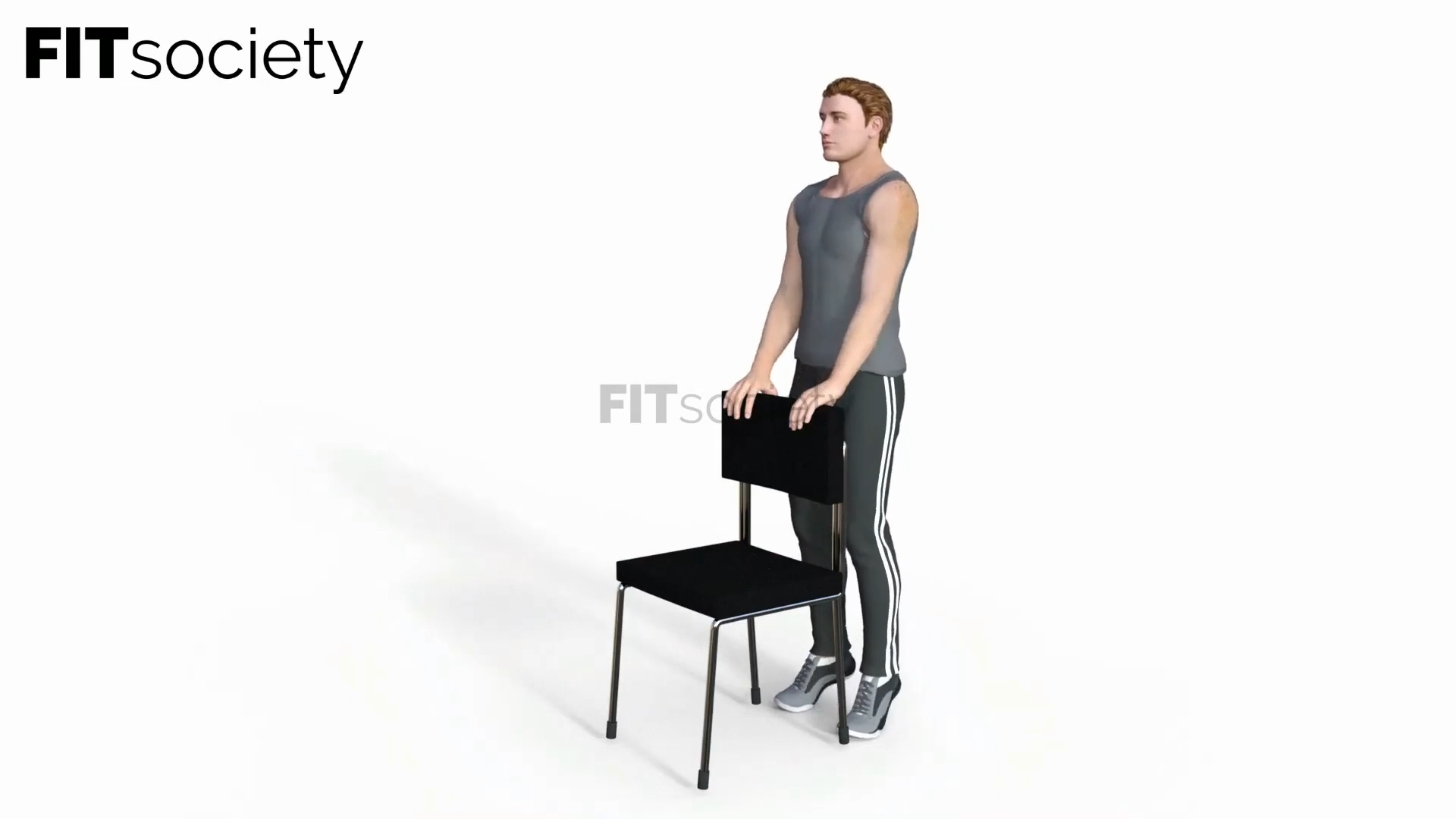 Élévations des mollets sur chaise