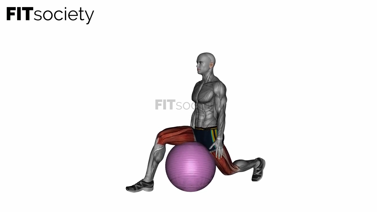 Exercise Ball Hip Flexor Stretch