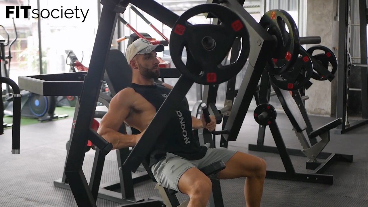 Seated Leverage Decline Chest Press