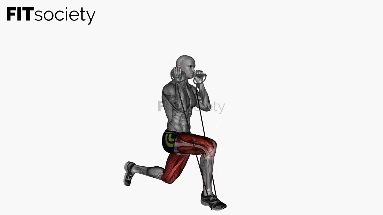 Reverse Lunge Left Resistance Band