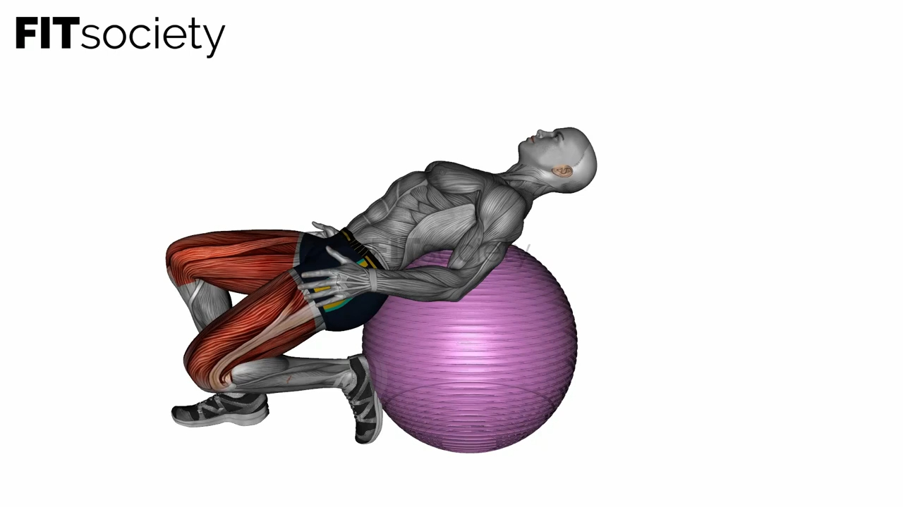 Exercise Ball Seated Quad Stretch
