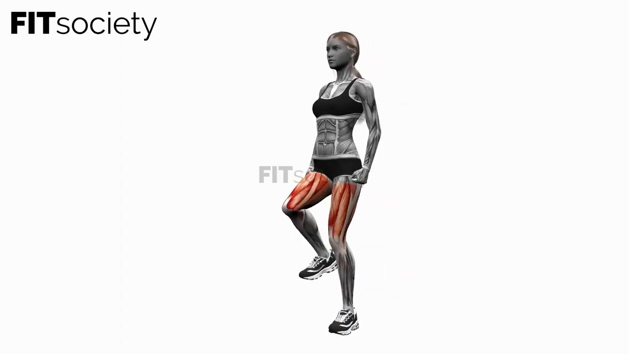 Lunge To Knee Drive Right Bodyweight