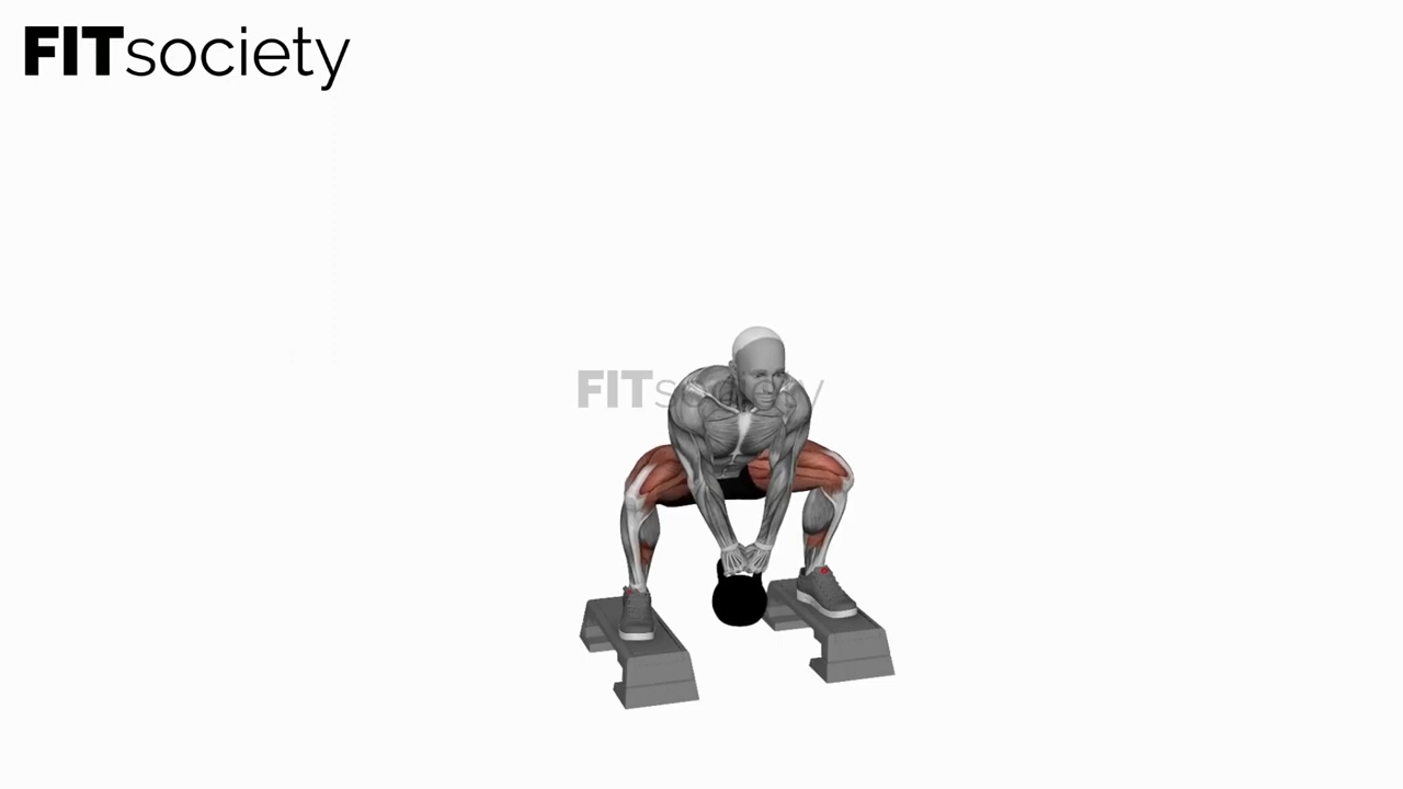 Kettlebell Sumo Squat Off Stepbox