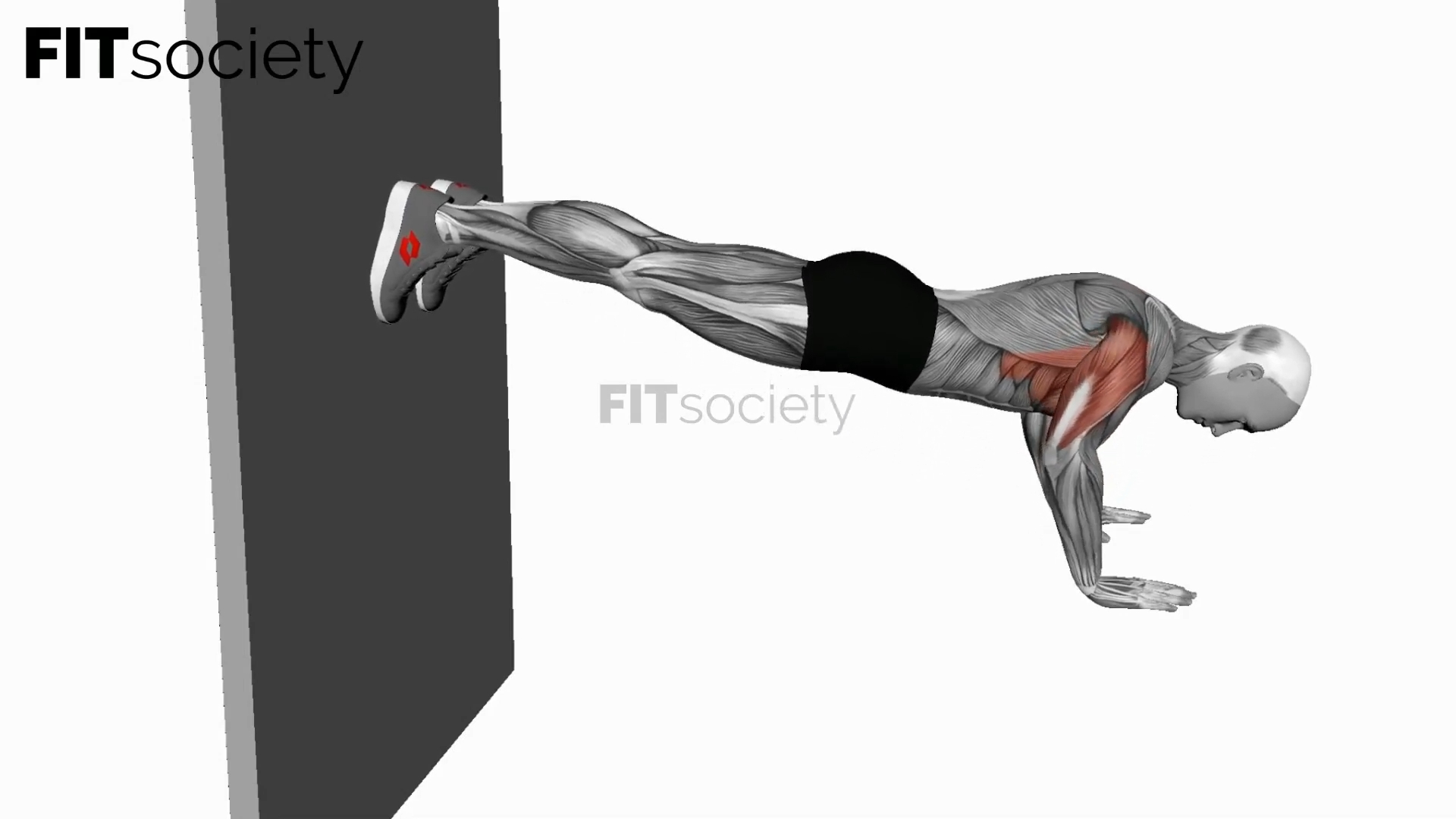 Decline Push-Up Against Wall