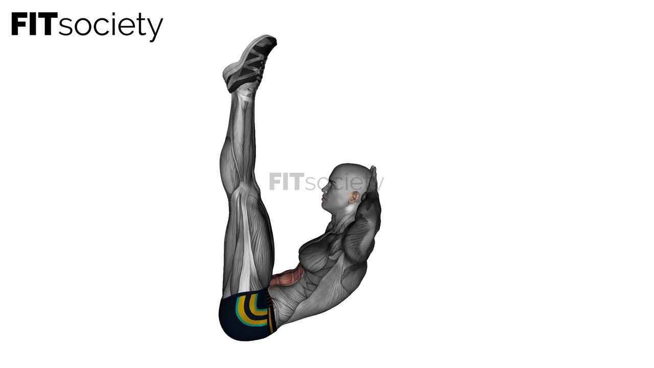 Crunch con piernas elevadas