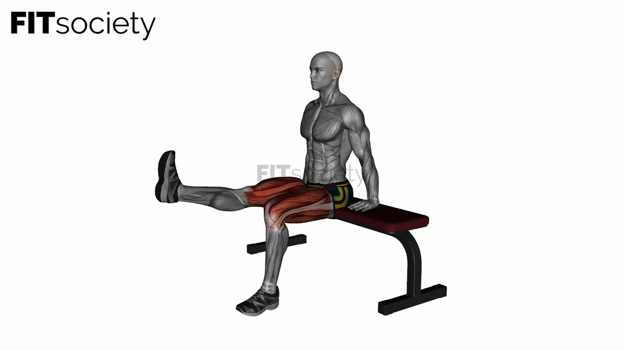 Leg Extended Stretch on Bench