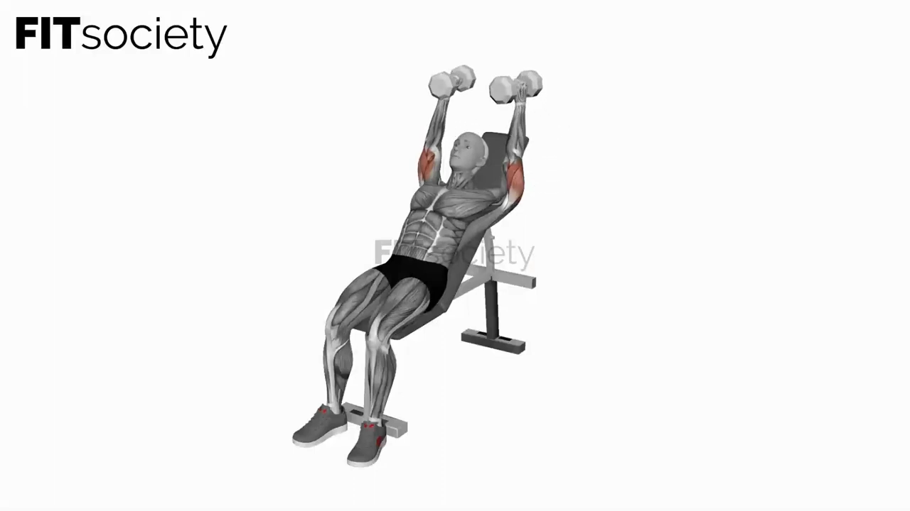 Dumbbell Incline Triceps Extension