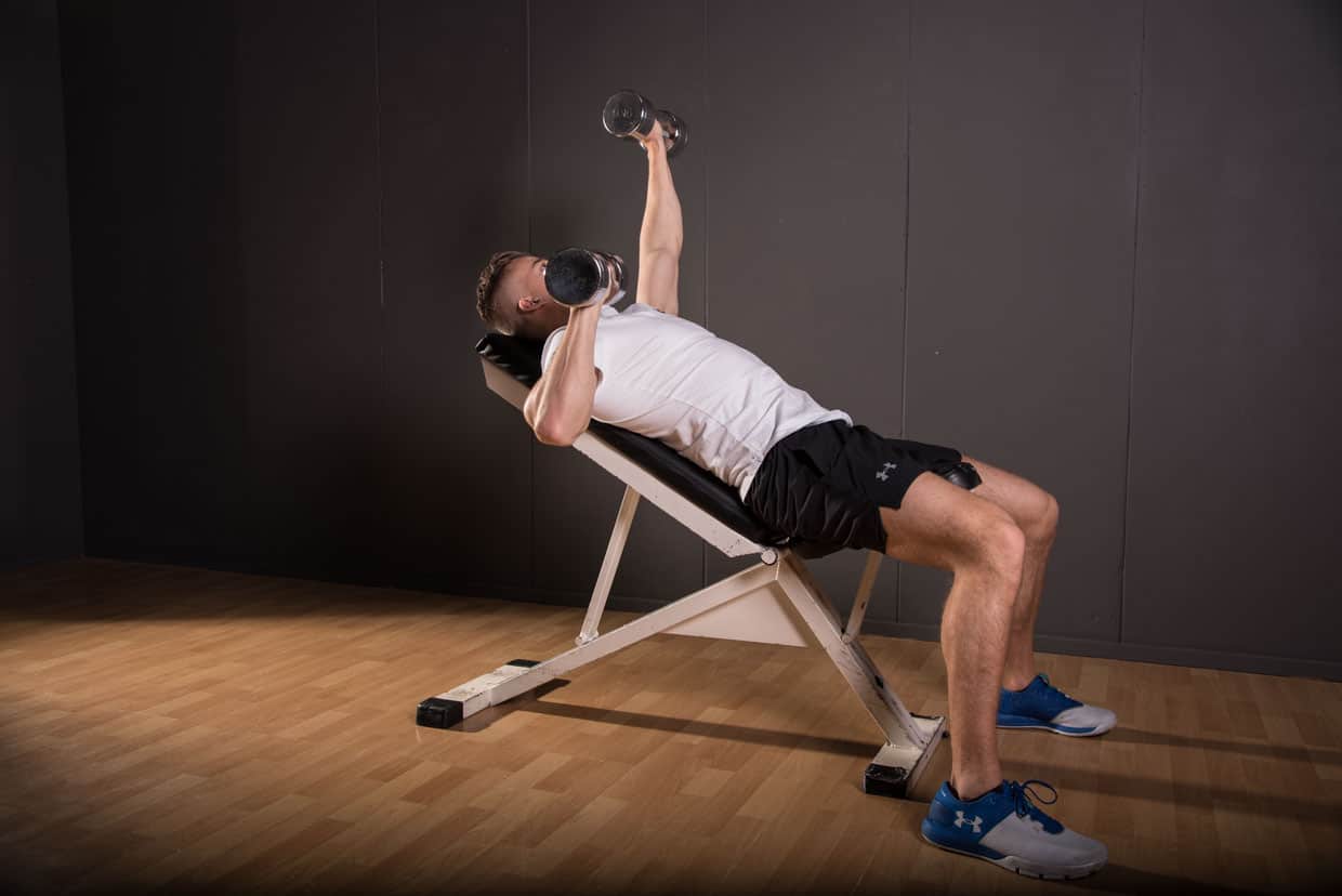 Unilateral Dumbbell Incline Bench Press