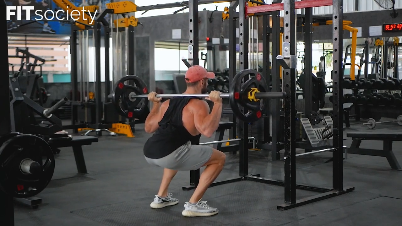 Squats avec barre