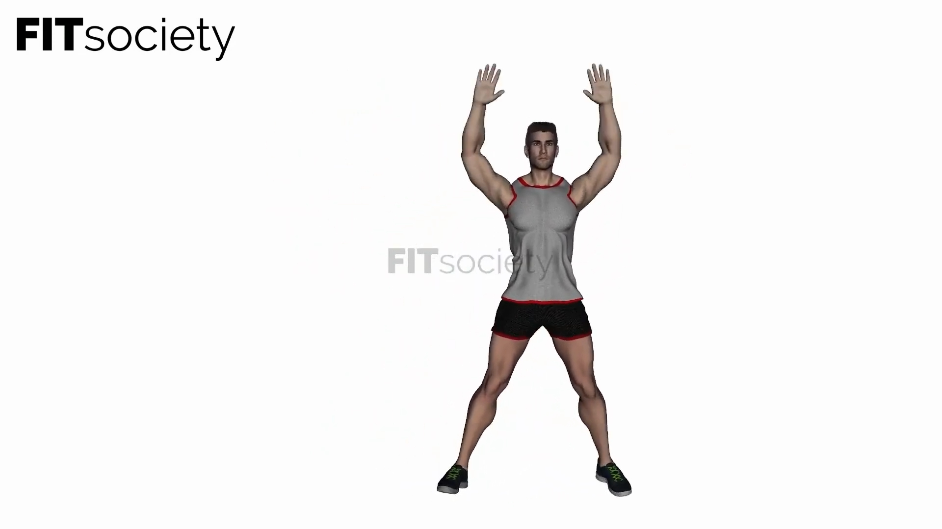 Jumping jacks avec pas alternés