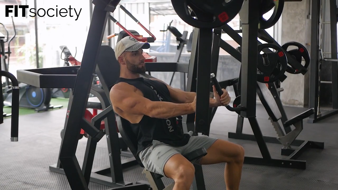 Seated Leverage Decline Chest Press